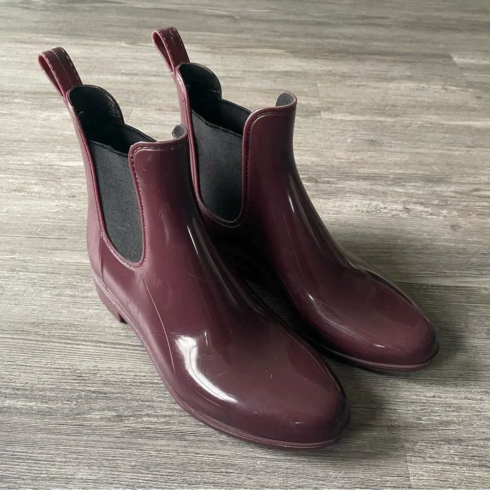 Sam Edelman Tinsley Chelsea Rain Boot Plum 6